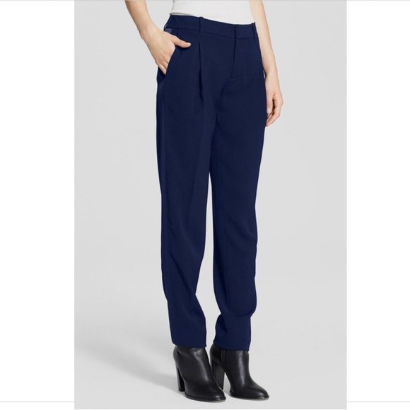 NWT $325 VINCE Satin Strapping Trouser‎ Pants in 14 - Picture 3 of 14